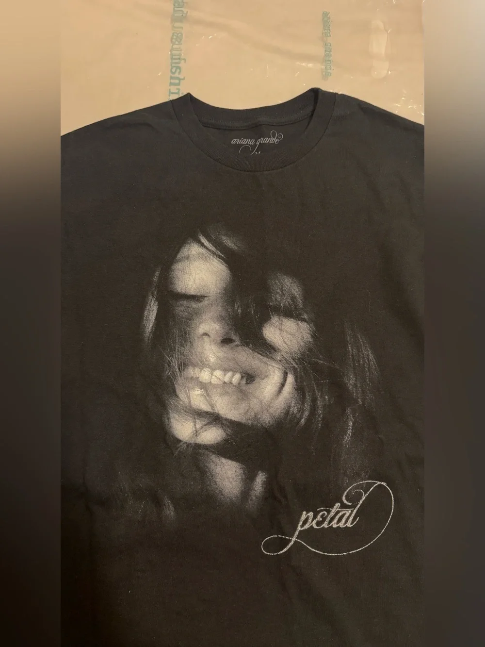 Ariana Grande Black Petal Shirt (Eternal Sunshine - Official Merchandise)